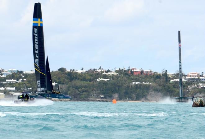 BAR leads Artemis at the turn - Bermuda, March 24, 2017 © Talbot Wilson